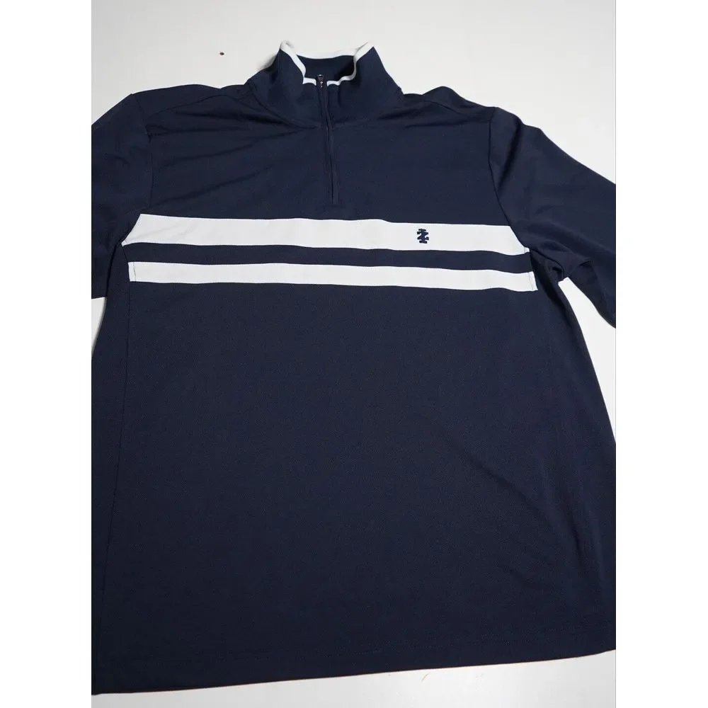 Izod Performance Men's Blue‎ Long Sleeve Quarter Zip Size Large
